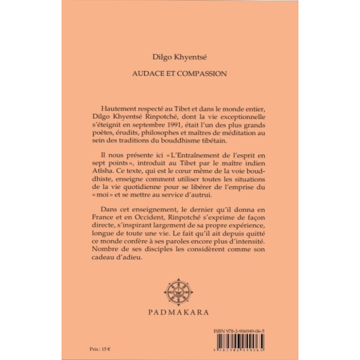 Audace et Compassion L'Entraînement de l'esprit en sept points selon Atîsha